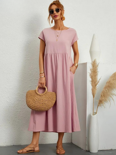 Ruby   | Elegant Essential Dress Made of Cotton and Linen