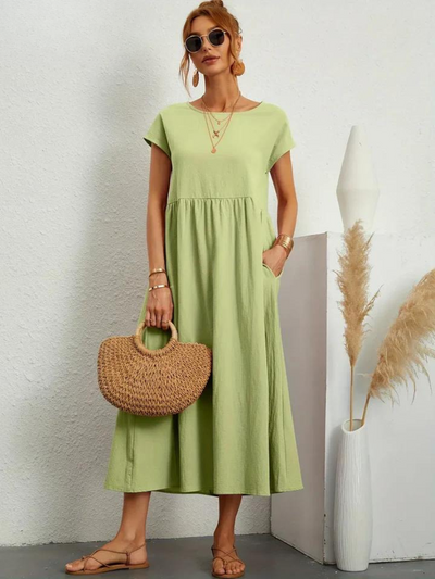 Ruby   | Elegant Essential Dress Made of Cotton and Linen
