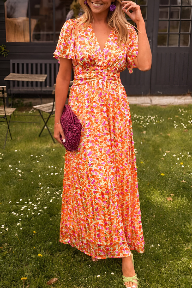 Anja   | V-neck maxi dress