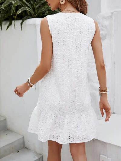 Lilianne | Eyelet Button-Down Summer Dress