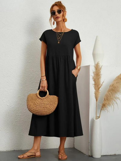 Ruby   | Elegant Essential Dress Made of Cotton and Linen